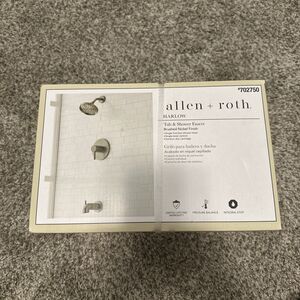 Allen + Roth [Harlow] Tub and Shower Faucet Brushed Nickle Finish #702750 NEW